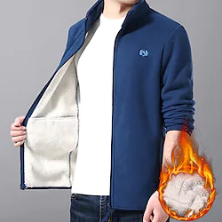 Men's Hiking Windbreaker Hiking Fleece Jacket Fleece Winter Outdoor Thermal Warm Windproof Fleece Lining Breathable Outerwear Winter Jacket Trench Coat Skiing Ski / Snowboard Fishing Red plus velvet Lightinthebox