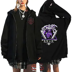 Inspired by Overlord Momonga Ainz Ooal Gown Cartoon Manga Outerwear Anime Harajuku Graphic Kawaii Outerwear For Men's Women's Unisex Adults' Hot Stamping 100% Polyester Lightinthebox