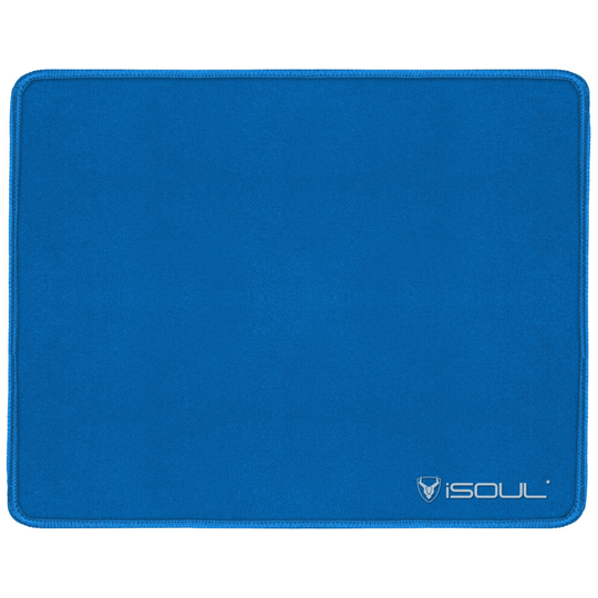 iSOUL Mouse Mat, Mice Pad with Non-Slip Rubber Base, Neoprene Durable Stitched Edges, Neoprene Smooth Surface for Laser and Optical Mouse Pad Blue