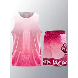 Unisex Tracksuit 2 Piece Athletic Sleeveless Breathable Quick Dry Soft Basketball Sportswear Activewear Black Purple Gold Lightinthebox