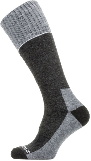 Sealskinz Solo QuickDry Knee Length Sock Black/Grey XL