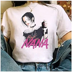 Inspired by NANA Cosplay Cartoon Manga Back To School Print Harajuku Graphic Kawaii T-shirt For Men's Women's Adults' Hot Stamping Polyester / Cotton Blend Lightinthebox