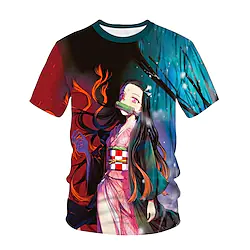 Inspired by Demon Slayer: Kimetsu no Yaiba Kamado Nezuko Kamado Tanjiro T-shirt Cartoon Manga Anime Harajuku Graphic Kawaii T-shirt For Men's Women's Unisex Adults' 3D Print 100% Polyester Lightinthebox