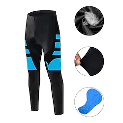 21Grams Men's Cycling Tights Bike Pants Bike Tights Winter Mountain Bike MTB Road Bike Cycling Sports Stripes 3D Pad Cycling Breathable Quick Dry Green Dark Green Polyester Spandex Clothing Apparel Lightinthebox