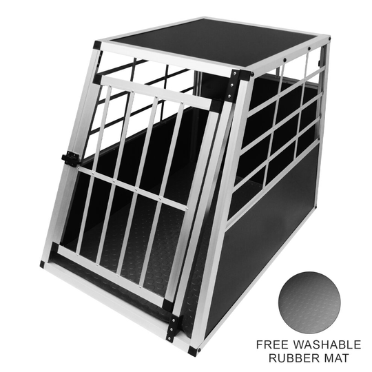 Pet Transport Cage Car Crate Aluminium Single Large Travel Box 1 Door