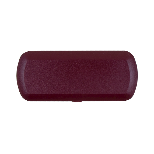Hard Glasses Case Plus Repair Kit & Cloth in Dark Red
