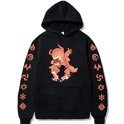 Inspired by Genshin Impact Klee Ganyu Venti Hoodie Cartoon Manga Anime Harajuku Graphic Kawaii Hoodie For Unisex Couple's Adults' Hot Stamping 100% Polyester Lightinthebox