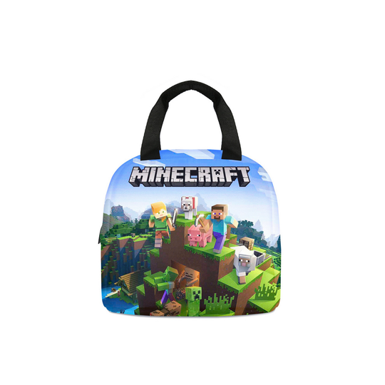 (07) Minecraft Lunch Bag Thermal Insulated Cooler Tote