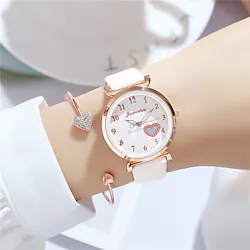 Wrist Watch Quartz Watch for Women's Analog Quartz Butterly Style Fashion Casual Watch With Jewelry Alloy PU Leather Creative Butterfly Lightinthebox