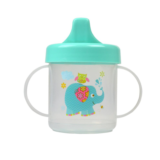 Kids BPA Free First Steps Spill Proof Elephant Training Cup Grip Handle 6months+