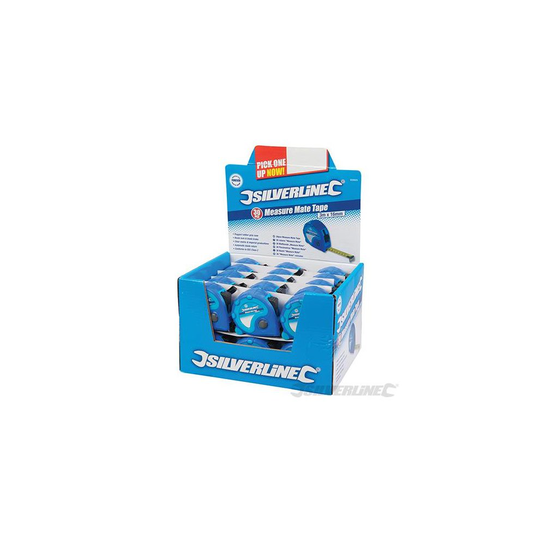 Silverline 30 Piece Measure Mate Tape - Display Box 3m 16mm 30pce 633625 Diy - tape measure silverline mate display box 3m 16mm 30pce 633625 diy