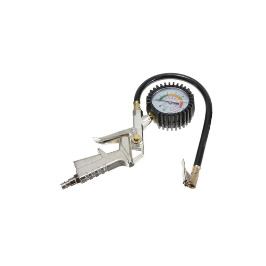 Tire Inflator Dial Pressure Gauge Air Compressor For Car Motorcycle Truck Bike
