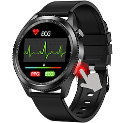 NORTH EDGE E102 Smart Watch 1.3 inch Smartwatch Fitness Running Watch Bluetooth ECGPPG Temperature Monitoring Pedometer Compatible with Android iOS Women Men Long Standby Message Reminder Anti-lost Lightinthebox