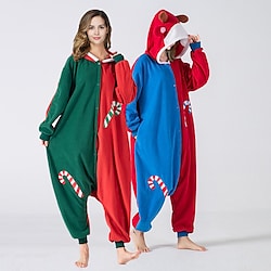 Reindeer Kigurumi Pajamas Christmas Pajamas Onesie Pajamas Men's Women's Christmas Christmas Christmas Eve Adults Home Wear Coral fleece Onesie Lightinthebox
