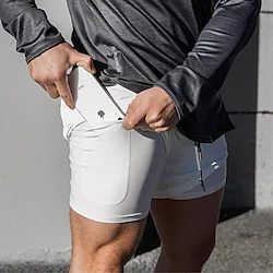 Men's Athletic Shorts Workout Shorts Tennis Shorts Breathable With Pockets Quick Dry Bottoms 2 in 1 Compression Liner Summer Gym Workout Tennis Running / Moisture Wicking / Lightweight Lightinthebox