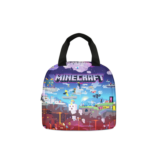 (01) Minecraft Lunch Bag Thermal Insulated Cooler Tote