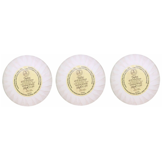 Taylor of Old Bond Street 100g Luxury Sandalwood Hand Soaps Gift Box Set