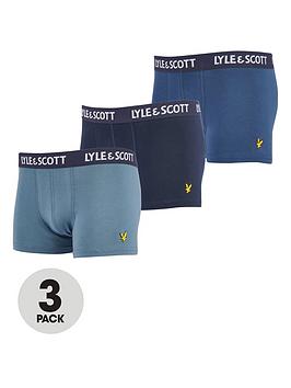 Lyle & Scott Boys 3 Pack Boxer Set - China Blue
