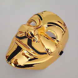 Mask Inspired by V for Vendetta Golden Silver Halloween Masquerade Adults' Men's Lightinthebox