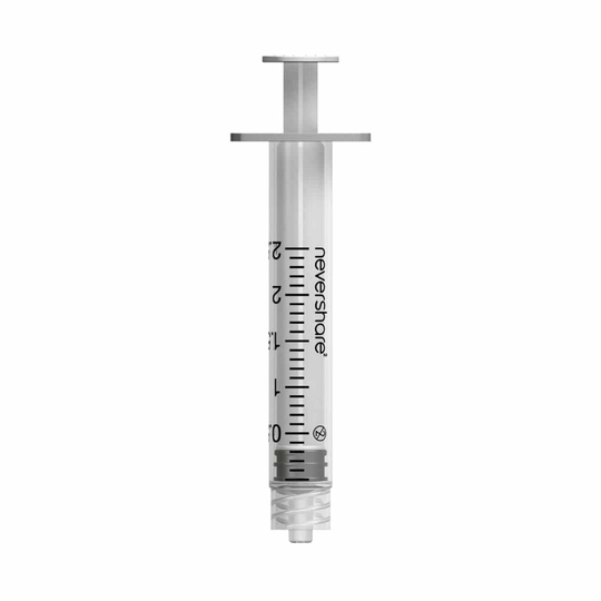 2.5ml Nevershare Luer Lock Syringes Box of 100