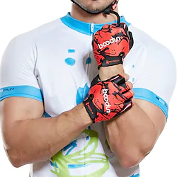 BOODUN Bike Gloves Cycling Gloves Fingerless Gloves Windproof Breathable Quick Dry Wearable Sports Gloves Mountain Bike MTB Outdoor Exercise Cycling / Bike Lycra Silicone Gel Green Red Blue for Lightinthebox