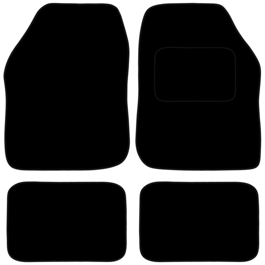 Universal Car or Van Floor Mats 4PC Set Non Slip Carpet with Black Edging