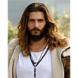 Aquaman Cosplay Cosplay Wigs Men's Middle Part 26 inch Heat Resistant Fiber Curly Black Brown Adults' Anime Wig Lightinthebox