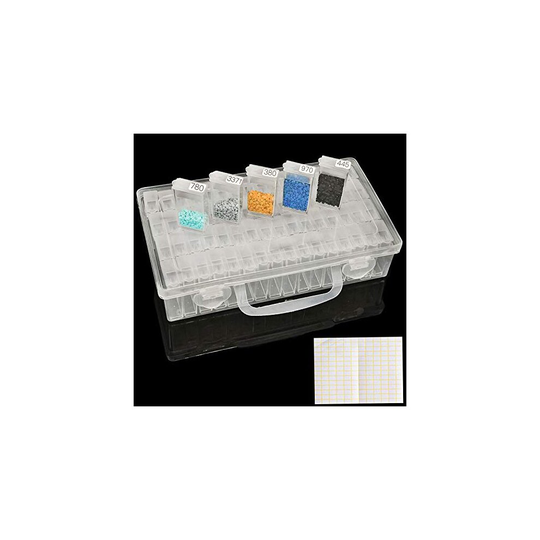 ARTDOT Diamond Painting Storage Boxes, 64 Slots Transparent Bead Storage for Diamond Art Kit Accessories