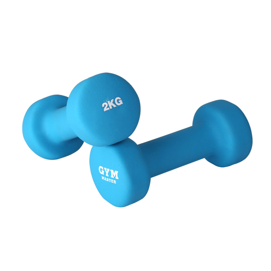 (2kg Pair) Gym Master Neoprene Dumbbells | Pair and Full Set Options | 1-10KG