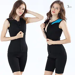 MYLEDI Women's Wetsuit Top 3mm SCR Neoprene Top Thermal Warm Anatomic Design Quick Dry High Elasticity Sleeveless Front Zip - Swimming Diving Surfing Scuba Spring Summer Winter Lightinthebox