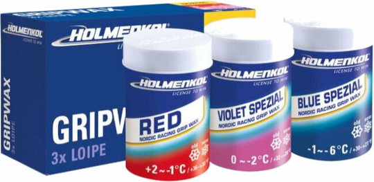 Holmenkol 3 x Loipe Grip Wax 45g