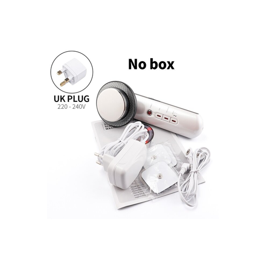 (UK PLUG NO BOX) Ultrasound Cavitation EMS Body Slimming Massager Lipo Fat Burner Machine Galvanic Infrared Ultrasonic Weight Loss Facial Lifting