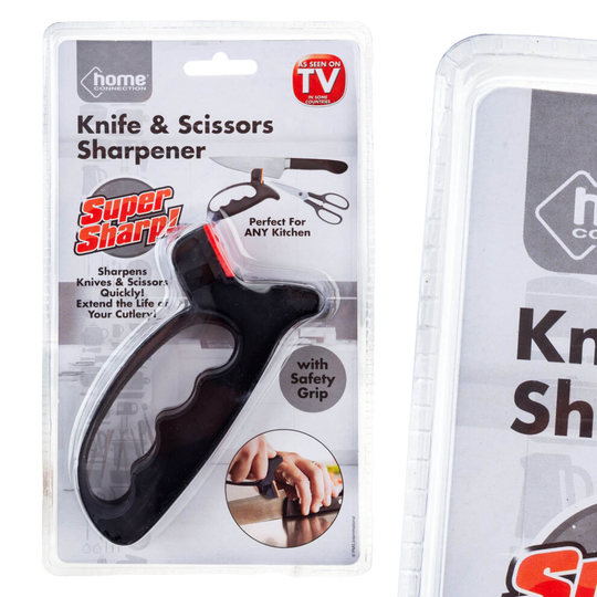 Super Knife & Scissors Sharpener With Safety Grip - Home Connection
