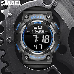 SMAEL Men's Sports Watch Gold Wristwatches With 50M Waterproof LED Back Light Clock Alarm Sport Bracelet 1539 Digital Watches Lightinthebox