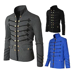 Plague Doctor Retro Vintage Punk Gothic Steampunk 17th Century Masquerade Jacket Outerwear Men's Costume Vintage Cosplay Party Halloween Long Sleeve Coat Halloween Lightinthebox