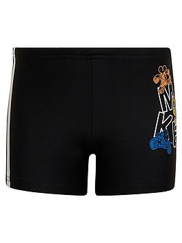 Adidas Younger Boys Disney Boxer Swim Shorts - Black