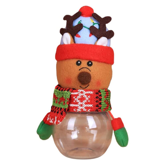 (Elk, 20PCS) Christmas Candy Jar Storage Bottle Santa Bag Xmas Sweet Box Kids Gift Pack
