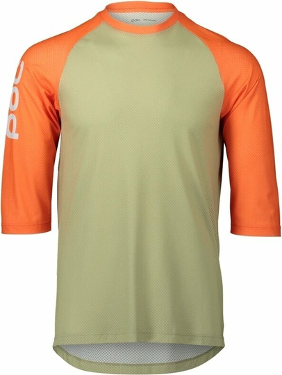 POC MTB Pure 3/4 Jersey Prehnite Green/Zink Orange XL