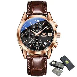 OLEVS Quartz Watches for Men's Men Analog Quartz Stylish Modern Style Large Dial Day Date Metal PU Leather Lightinthebox