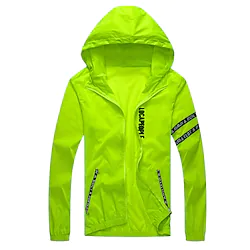 Men's Windbreaker Running Skin Jacket Pocket Full Zip Long Sleeve Outerwear Street Athletic Waterproof UV Sun Protection Windproof Fitness Gym Workout Running Sportswear Activewear Solid Colored Lightinthebox