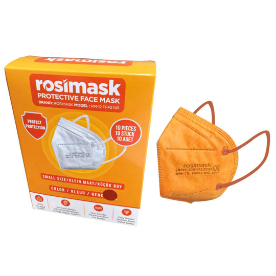 (Orange) Childrens FFP2 Disposable Face Masks - Box of 10