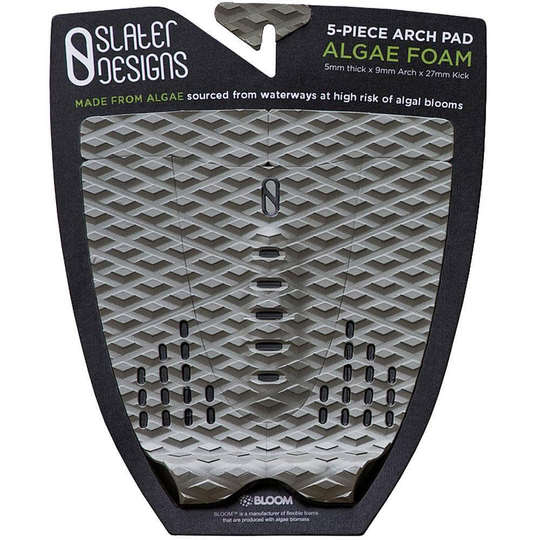 Slater Designs 5 Piece Arch Traction Algae Foam Tail Pad - Grey/Black