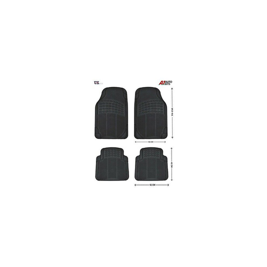 BLACK RUBBER GRIP CAR MAT MATS SET FOR AUDI 90 100 A1 A2 A3 A4 A6 TT