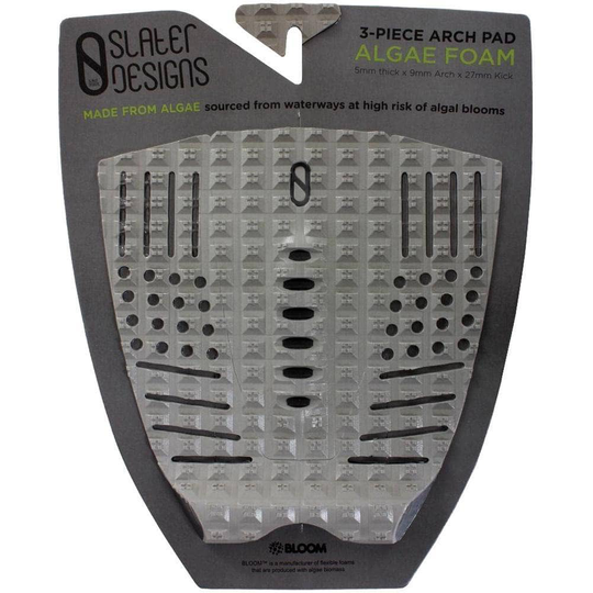 Slater Designs 3 Piece Arch Traction Algae Foam Tail Pad - Grey/Black