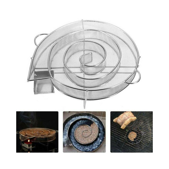 Smoke Generator BBQ Burn Smoker Box Grill Sausage Meat Stainless Steel Basket