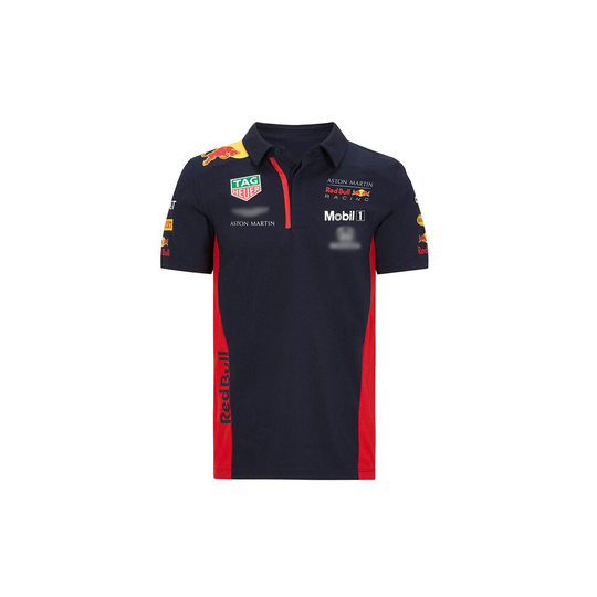 (2XL) F1 Racing Suit Red Bull Aston Martin Polo Shirt Short-sleeve Top