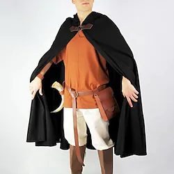 Knight Ritter Outlander Retro Vintage Medieval 17th Century Cape Cloak Men's Costume Vintage Cosplay Party / Evening Cloak Masquerade / Velvet Lightinthebox