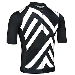 21Grams Men's Cycling Jersey Short Sleeve Bike Top with 3 Rear Pockets Mountain Bike MTB Road Bike Cycling Breathable Quick Dry Moisture Wicking Reflective Strips Black White Yellow Spandex Sports Lightinthebox