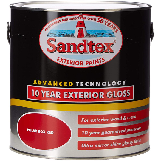 Sandtex 10 Year Exterior Gloss Pillar Box Red 2.5L