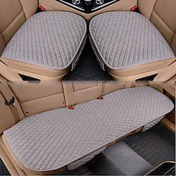 Flax Car Seat Cover Four Seasons Front Rear Linen Fabric Cushion Breathable Protector Mat Pad Auto Accessories Universal Size Lightinthebox